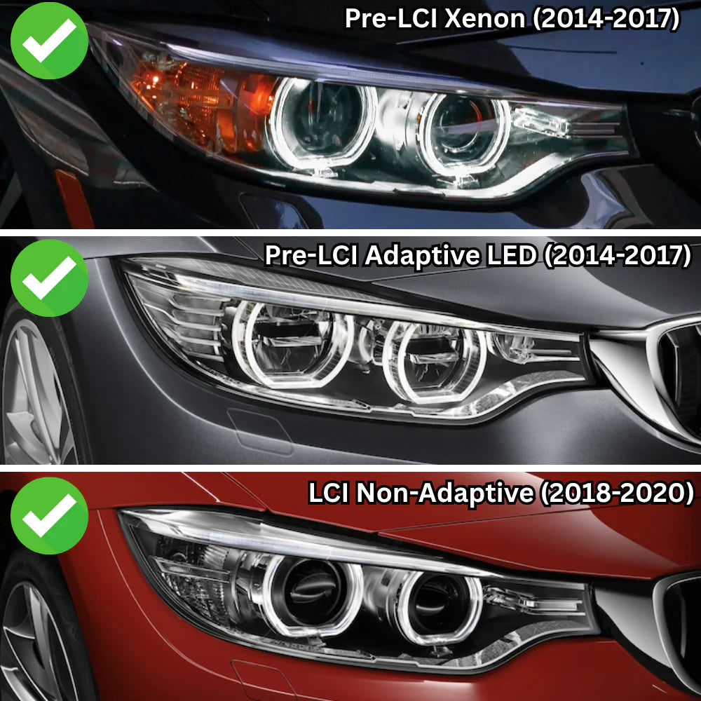 2013-2020 BMW F Series V3 Shadow Line Ikon Headlights Plug & Play